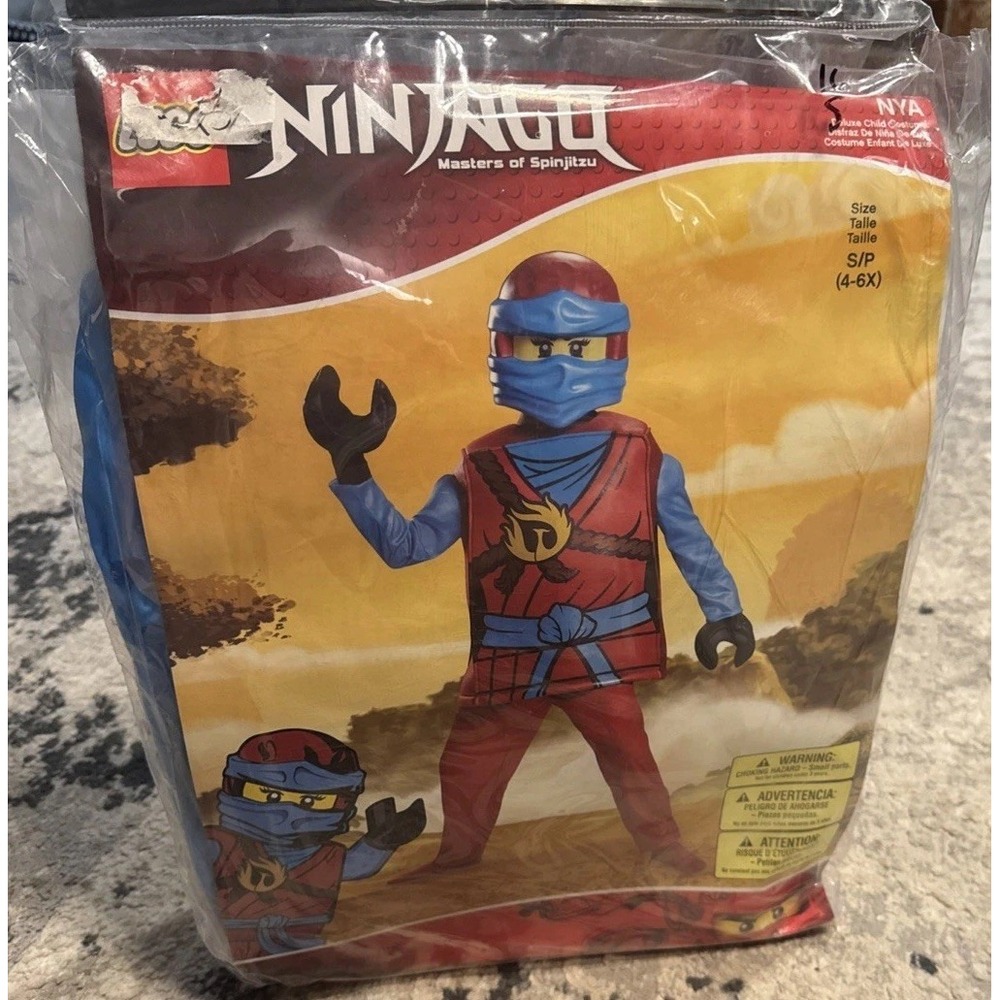 DELUXE NINJAGO LEGO COSTUME HALLOWEEN SZ SMALL 4-6 Youth Boys